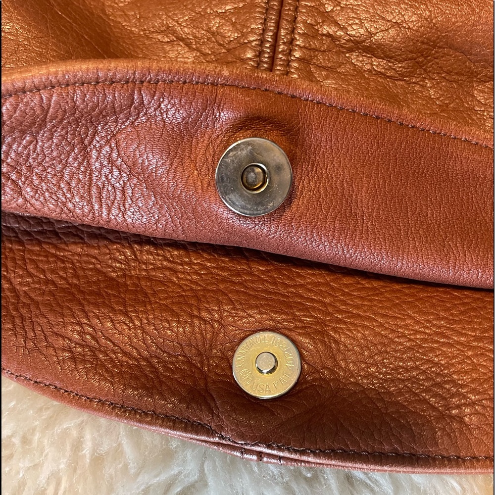 Beautiful brown leather shoulder bag - no label - - Picture 10 of 10